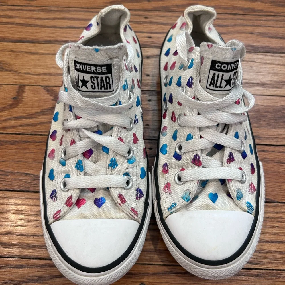 Converse Kids' Multicolor Heart Sneakers - girls size 1